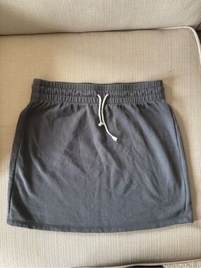 Grayson Threads Charcoal Elastic Drawstring Mini Skirt
